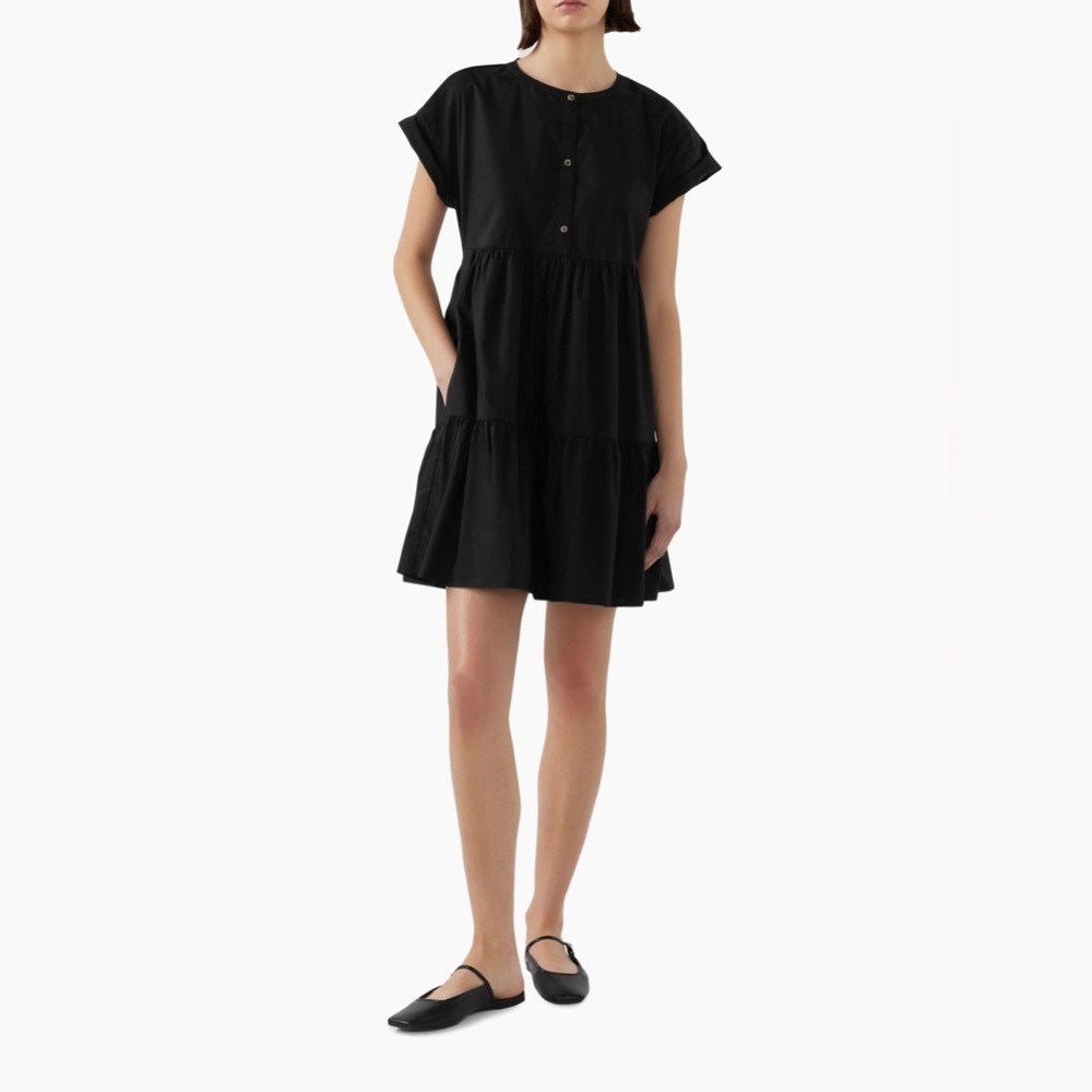 Bird & Knoll Marisol Cotton Poplin Tiered Minidress
